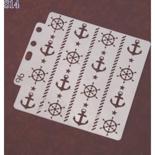 Anchor Layering Stencils graffiti hand copied board hollowed out photo album graphic spray painting tool
