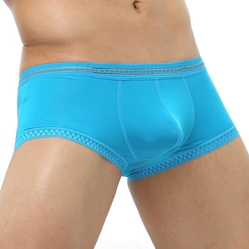 Underwear Boxer Men Ice Silk High Quality Breathable Fast Dry Comfortable Thin Shorts Male Flat Pants