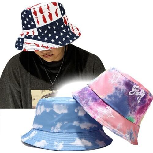 Unisex Personalized Printed Bucket Hat Men Casual Fisherman Hat Women Outdoor Cotton Foldable Sun Hat Student Couple Trucker Cap