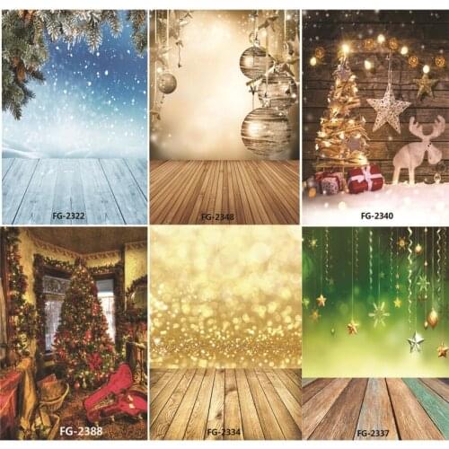 Vinyl Custom Photography Backdrops Prop Christmas day and Floor Theme Photography Background #5139