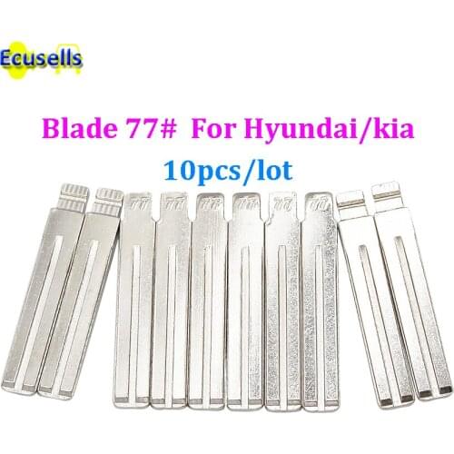 10pcs/lot No.77 Remote Flip Folding Key Blade for Kia 7T14 for Hyundai Verna IX35 I30 Middle Slot 77# Uncut Key Blank