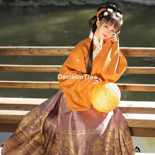 2021 oriental elegant hanfu ancient traditional chinese woman elegant hanfu clothes fairy stage folk dance costume party wear