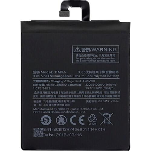 Phone Battery BM3A For Xiaomi Note 3 Replacement Battery 3300mAh High Capacity Phone Batteries+Tools