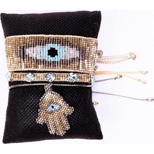 ZHONGVI Fashion Evil Eye Bracelet Set For Girls Miyuki Rhinestone Bracelets Women Gift Jewelry Mexican 2021 Pulseras Jewellery