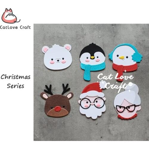 Catlove Christmas Cartoon Series Metal Cutting Dies Scrapbooking Stencil Die Cuts Card Making Craft Embossing New Die For 2020