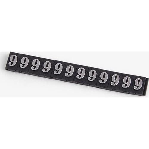 7*12mm Gold Silvery White Numer Currency Digital Tag Block Pricing Combined Kit Price Indicator Cube Letter