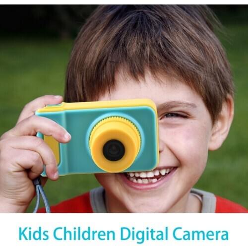2MP Kids Digital Camera 1080P Video Camcorder 2.0 Ins Screen Anti-Drop Toys for Kids Built-in Battery with Strap Charging Cable