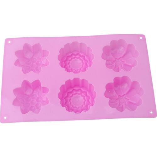 Cake Mold Handmade Soap Mold 6 Lattices 3 Different Flower Pastry Moulds DIY Baking Tools