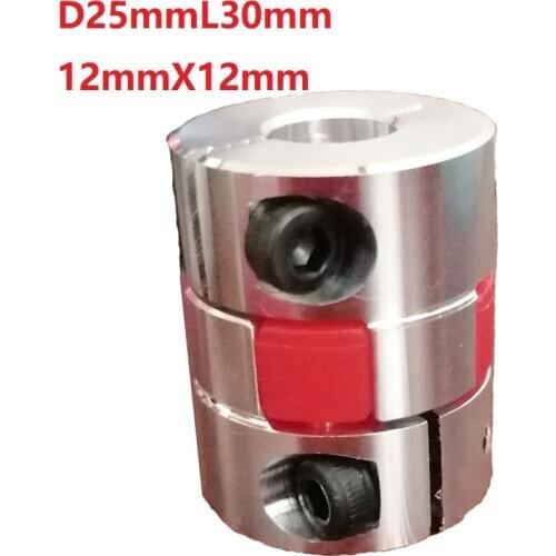 1pcs 12X12 D25L30 Aluminium Shaft Plum blossom Coupling Motor Connector Flexible shaft