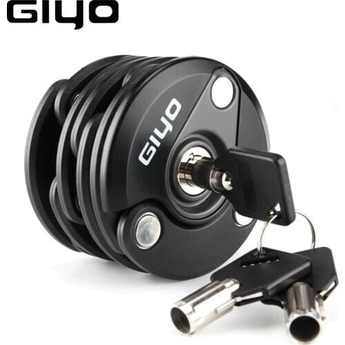 GIYO Universa Heavy Duty Anti-theft Security Zinc Alloy Motorcycle Bike Bicycle Folding Lock Chain Lock Padlock with 3 Keys 59CM