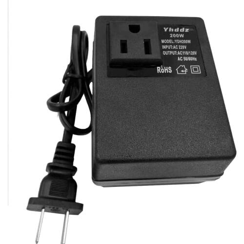 Intelligent Power Adapter Household Travel AC Adapters 200W 220V To 110V Step Down Transformer Voltage Converter EU US UK Plug