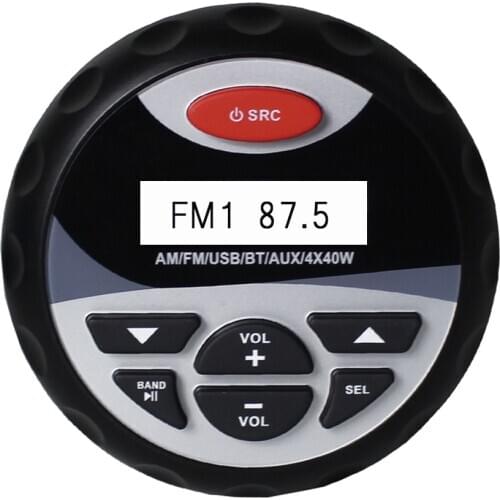 Marine Waterproof Bluetooth Stereo 160W Audio Radio FM AM Receiver Motorcycle USB MP3 Player Sound System For Boat Yacht UTV ATV