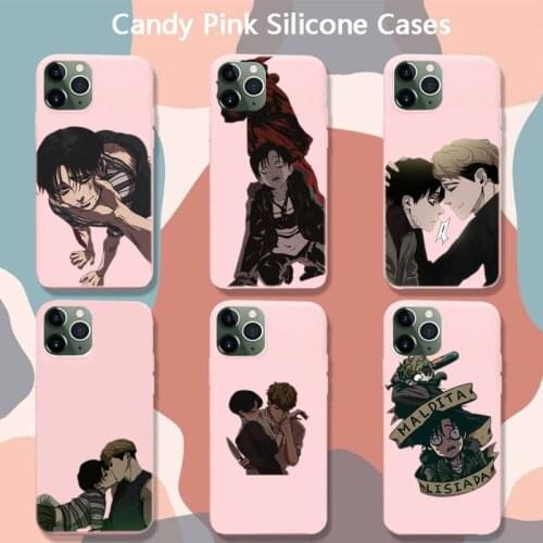 Kill Stalker Soft Cover Phone Case For Iphone 6 6s 7 8 Plus XR X XS XSmax 11 12 Pro Mini Max Candy Pink Silicone Cover