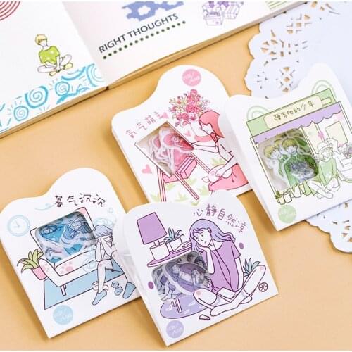 Early Summer Series cute Girl Bullet Journal Decorative Washi Stickers Scrapbooking Stick Label Diary Stationery Album Stickers