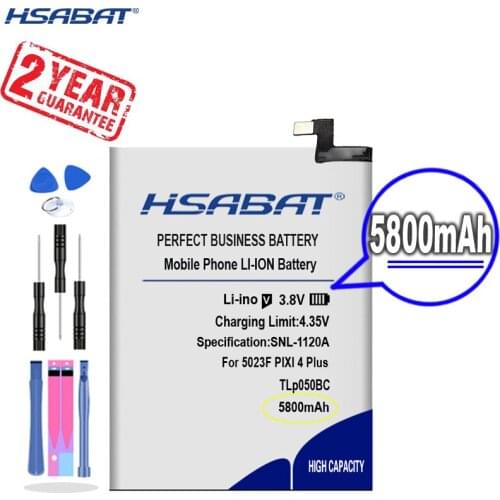 New Arrival [ HSABAT ] 5800mAh TLp050BC Replacement Battery for Alcatel One Touch Pixi 4 Plus Power 5023F 5023E