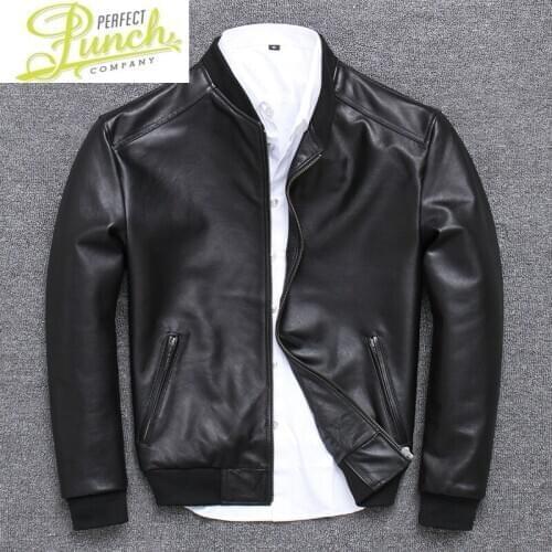 Sheepskin 2021 Coat Mens Genuine Leather Men Spring Autumn Plus Size Light Bomber Jacket U-462 KJ2282