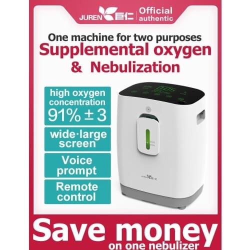 1L Home Use Big screen compact portable oxygen generator 1L voice broadcast concentrator Air Purifier AC 220V/110V