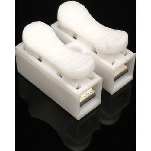 10PCS 2p Spring Connector wire with no welding no screws Quick Connector cable clamp Terminal Block 2 Way Easy Fit for led strip