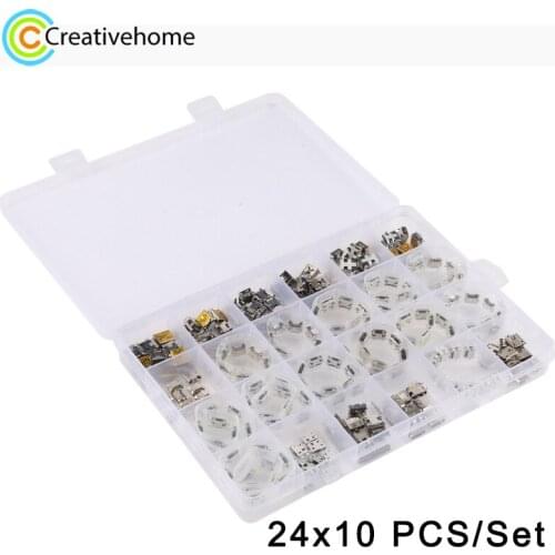 Micro USB / Type C Charging Port Connector, 240 PCS/Set