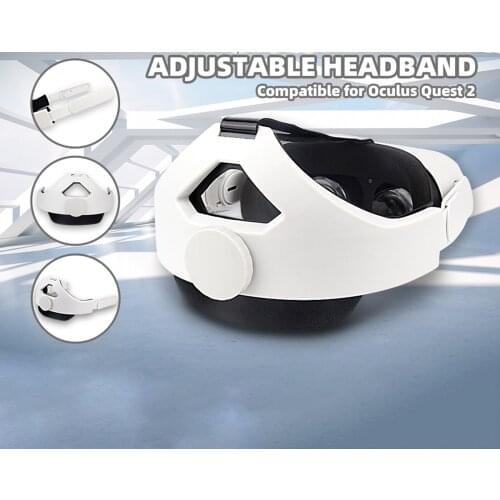 Adjustable VR Headstrap for Quest 2 VR Glasses Accessories Replacement Enhanced Support Reduce Head Pressure Protective