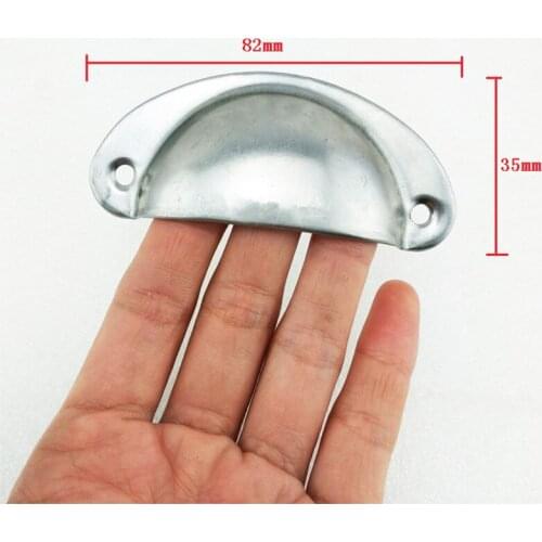 White Retro Metal Kitchen Drawer Cabinet Door Handle Furniture Knobs Hardware Cupboard Antique Iron Shell Pull Handles,82mm,20Pc
