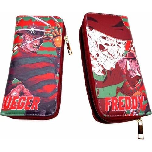 Cartoon Stranger Things Move IT a Nightmare on Elm Street friday the 13th Men PU Faux Leather Long Wallet Zipper Clutch Purse