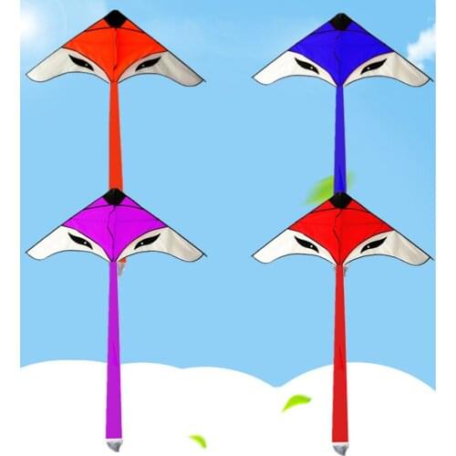 Animal Fox Single Line Kite Outdoor Sports Portable Children Flying Toy Ripstop Long Tail Kite adult kites For Kids
