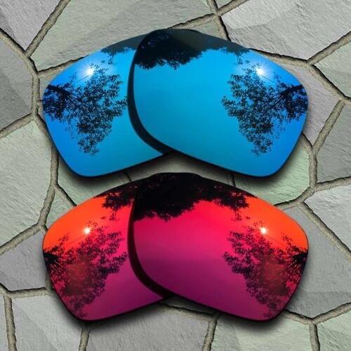 Sky Blue&Violet Red Sunglasses Polarized Replacement Lenses for Oakley Holbrook