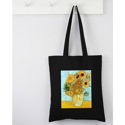 Van Gogh Shopping Bag Art Oil Painting Canvas Shoulder Bag Cute Grunge Tote Shopper Bag Female Harajuku