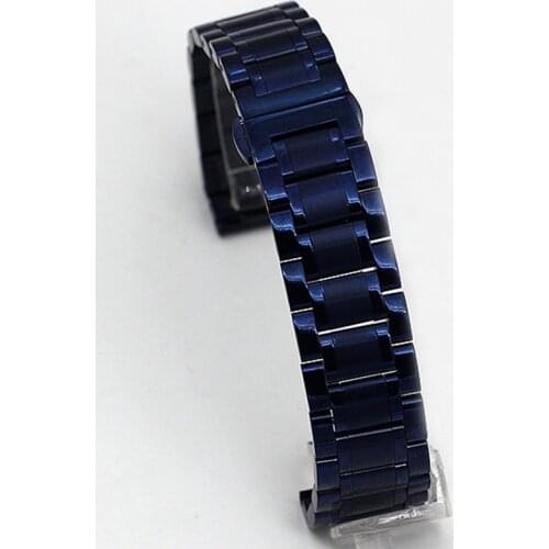 High Quality blue Stainless steel strap men women watch bracelet metal watch straps Bracelet18/20/22/24mm Replacement Bracelet