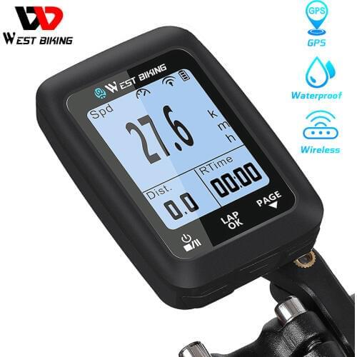 WEST BIKING GPS Bicycle Computer Wireless Rainproof MTB Road Bicycle Speedometer Odometer Bluetooth ANT Cycling Computer