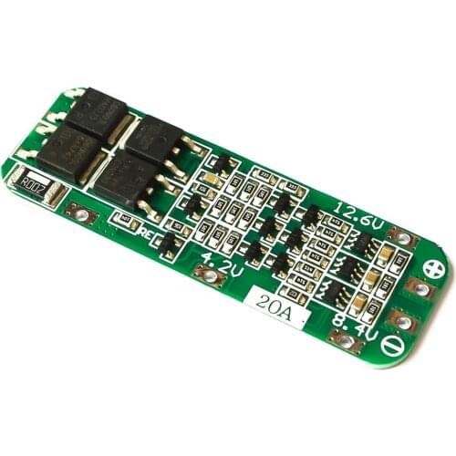 10PCS/LOT New Arrival 3S 20A Li-ion Lithium Battery 18650 Charger PCB BMS Protection Board 12.6V Cell 64x20x3.4mm Module