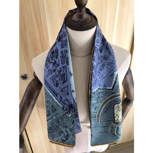 2020 New Arrival Fashion Elegant horse 100% silk scarf 90*90 cm square shawl twill wrap for women lady girl