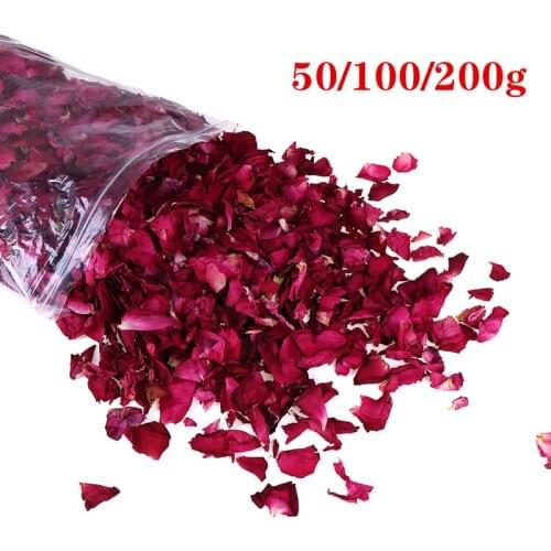 50/100/200g Dried Rose Petals Natural Dry Flower Petal Spa Whitening Shower Bath