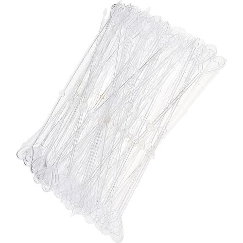 80 Pieces 13" Plastic Heart Head Floral Picks Card Holder for Flower Arrangement