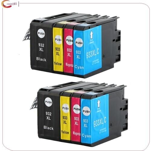 8PK compatible for hp 932 933 XL 932XL Ink Cartridge for HP Officejet 6100 6600 6700 7110 7610 7612 printer
