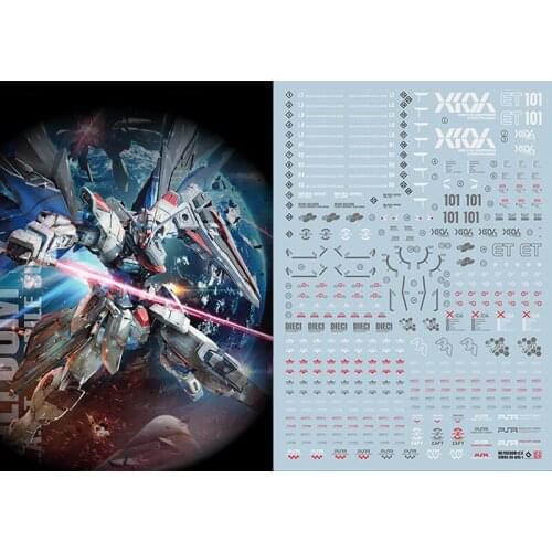 Free gundam 2.0 Water Sticker Fluorescence Decal Sticker Model Tool