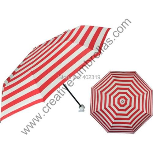 Free shipping 2pcs/lot,three fold zebra streak pongee silver coating UV protecting all black frame anti rust summer parasol