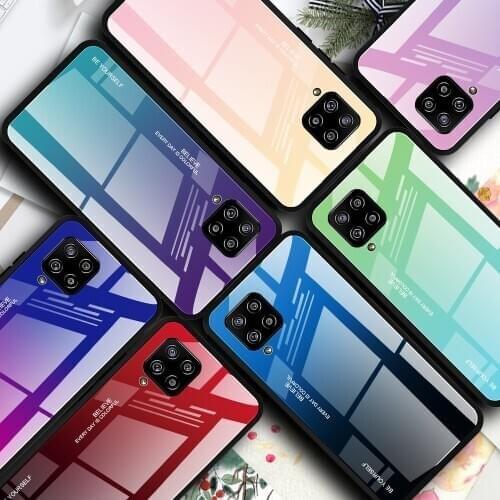 Gradient Tempered Glass Case For Samsung Galaxy A42 M51 M31S A21 A21S A51 A52 A 71 72 32 5G Luxury Case Funda Fashion Back Cover