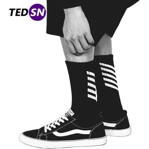 Men Long Mens Socks Cotton Casual Striped Crew Harajuku Comfortable Sokken Skateboard Sox Unisex Happy Sock Ae022