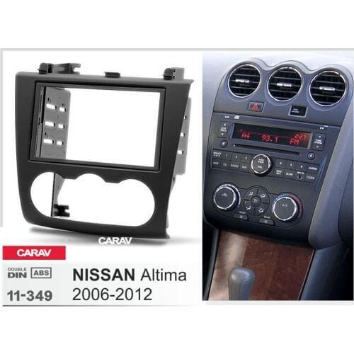 Doble Din Radio Fascia for NISSAN Altima 2006-2012 Stereo Audio Panel Mount Installation Dash Kit Adjusting Frame Adapter