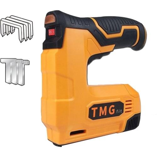 Electric Nail Gun 1300 MAh Lithium Battery Cordless Straight Nail Gun Woodworking DIY Staple Gun Electric Tacker Gun Power Tool