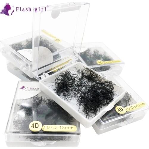 Flash Girl Wholesale 4D 8-15mm Eyelash Extension Russia Volume Eyelash Extensions Short Stem Eyelash Extension Individual Lashes