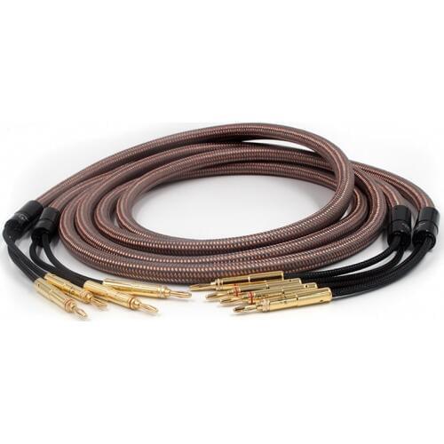 Hifi Speaker Cable Accuphase OCC Pure Copper Audio Speaker Wire with Gold plated Banana Plug