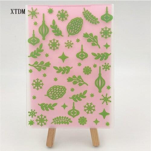 HOT plastic green leaf template craft card making paper card album wedding decoration scrapbooking Emobossing folder