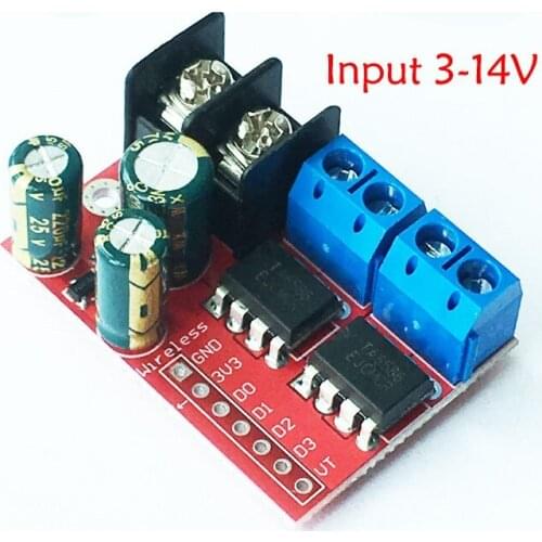 5A 3V-14V Dual DC Motor Drive Module Remote Control Voltage Reverse PWM Speed Regulation Double H Bridge Super L298N 5AD
