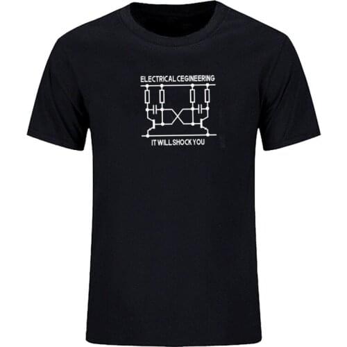 Mens T-shirt Short sleeve summer create your own electronic engineering cool fun printing