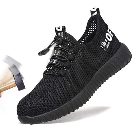 Mens Work Safety Shoes Steel Toe Cap Work Shoes Puncture Proof Worker Shoes Man Outdoor Hiking Shoes