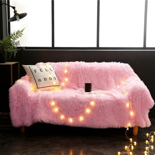 Soft Long Shaggy Throw Blanket Fuzzy Bed Cover Sofa/Bed/ Couch Blanket Fluffy Sherpa Warm Winter Bedspread for Kids Adults