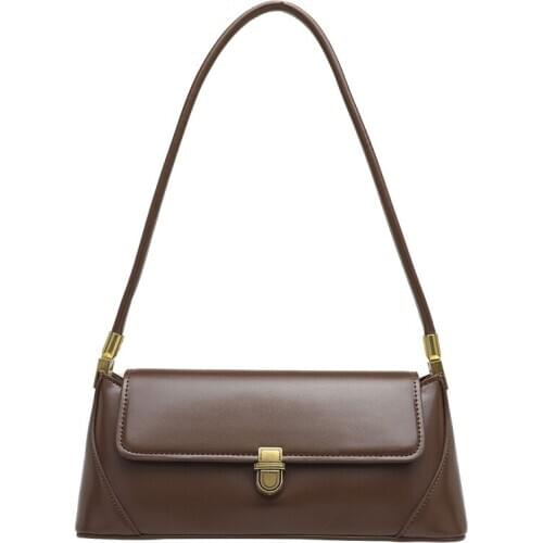 2020 new niche design retro casual underarm bag all-match one-shoulder net red middle-aged bag baguette bag messenger bag